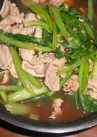 青菜と豚肉の味噌煮鍋