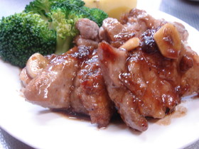 ソースが旨い*豚肉のブルーベリー焼き*