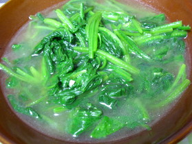 ほうれん草のニンニク青菜炒め(^O^)