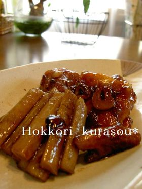 ごぼうと鶏の甘辛炒め煮