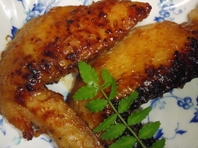 手羽先の味噌ピー焼き♪