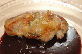 お家でフレンチ☆チキンの赤ワインソース