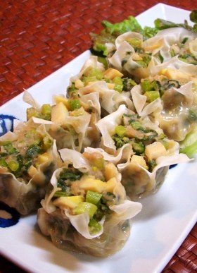 筍と青菜のシュウマイ