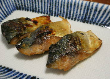サバの味噌漬け焼き　お弁当のおかずの画像
