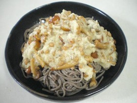なめこ&おろし納豆そば
