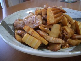 筍と豚バラの照り焼き