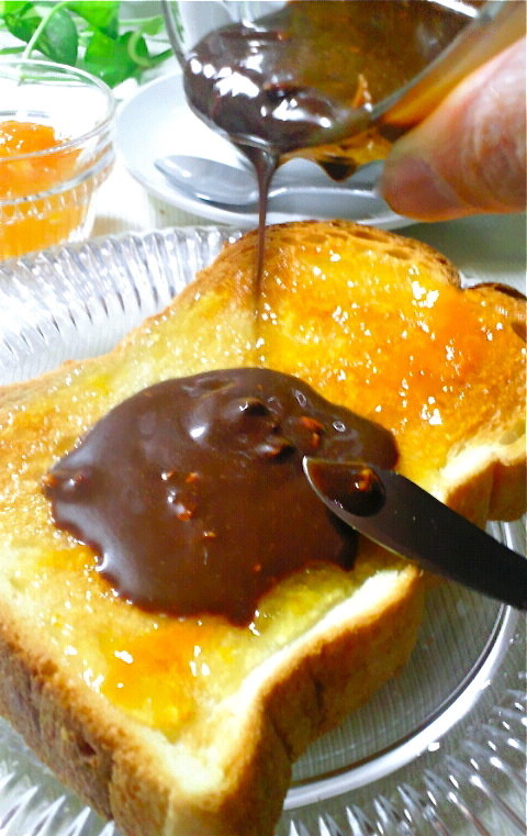 甘酸っぱい♬杏チョコトーストの画像