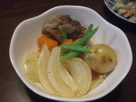 春のラッキョウ酢de肉じゃがタマ☆