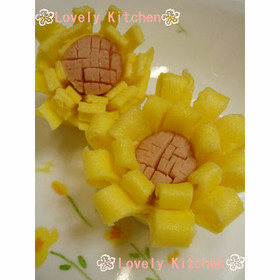 ✿キャラ弁おかず《ひまわりウインナー》✿