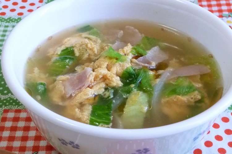 レタスとベーコンの胡麻スープ 中華風 レシピ 作り方 By Rie Tin クックパッド