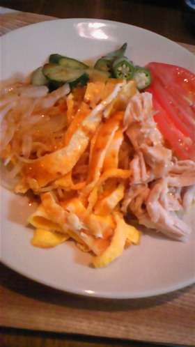 ドレッシングで冷やし中華