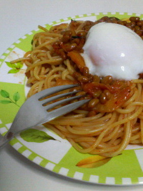 ピリ辛♪納豆キムチスパゲティ