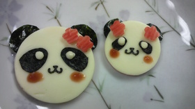 簡単!チーズでパンダ♪キャラ弁♪