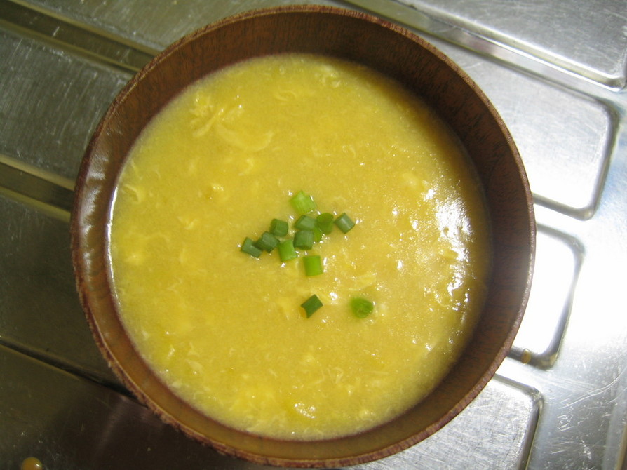 中華風のコーンスープの画像