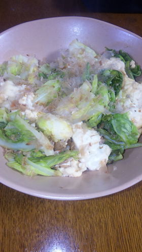 簡単♪豆腐とキャベツのチャンプルー