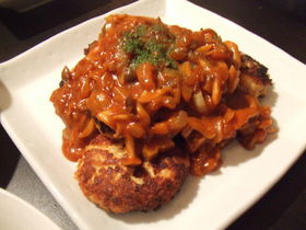 ソースがおいしい♡豆腐ハンバーグ♡