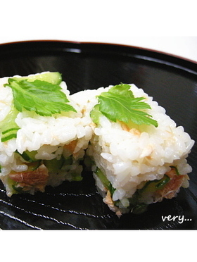 焼き鮭を使って❤簡単な洋風押し寿司