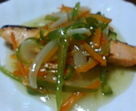 鮭の野菜中華あんかけ♪