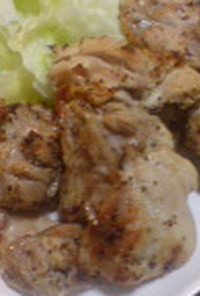 鶏モモ肉のガーリックマスタードソース