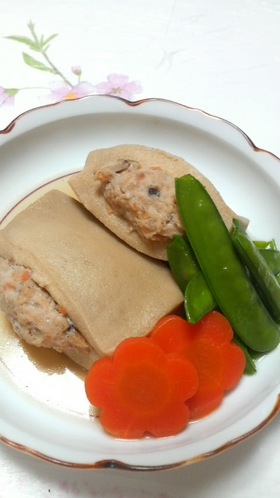 高野豆腐の肉詰め♪