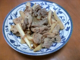 大根と豚肉のピリ辛炒め