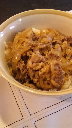 2ステップ♪簡単牛丼