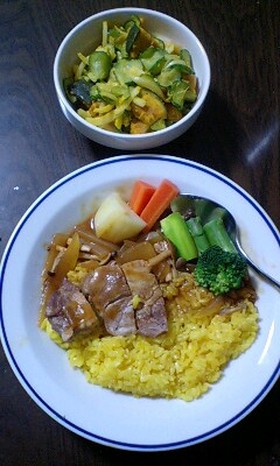 豚ロースのきのこデミグラスソース野菜添え