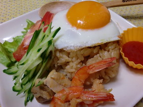 炊飯器でナシゴレン風♪