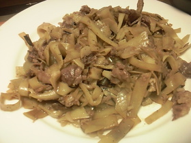 筍と牛肉の炒め物