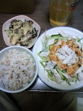 鶏胸肉の棒棒鶏風
