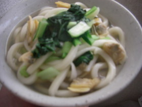 ♡ ♡ あさり うどん ♡ ♡