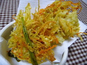 ヤーコンと野菜のかき揚げ