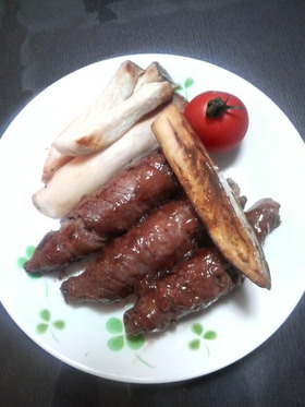 ナスの牛肉巻き