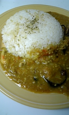 我が家のオリジナルカレー☆なすとひき肉編