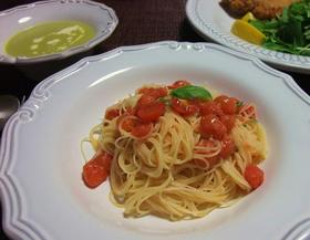 プチトマトの冷たいパスタ