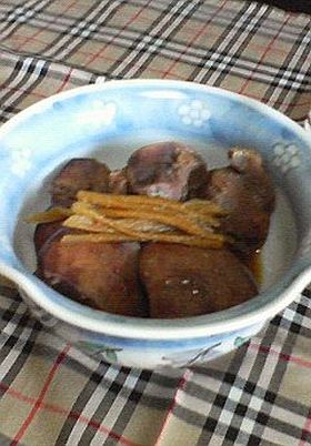 鶏モツの甘辛煮