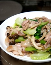 豚と青梗菜の中華炒めの写真