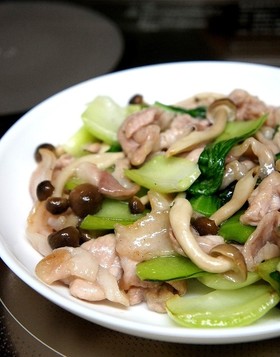 豚と青梗菜の中華炒め