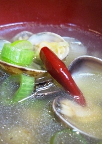 あさりの韓国風スープ