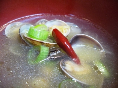 あさりの韓国風スープの写真