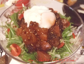 まぐろ丼海苔佃煮ソース和え
