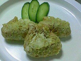 ☆彡油揚げの肉詰めオーブン焼き☆彡