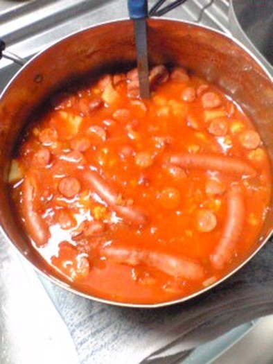 野菜ジュースdeスープの写真