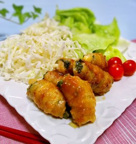 甘辛♪豚バラのシソチー巻き