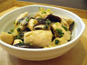 鶏と椎茸の塩炒め