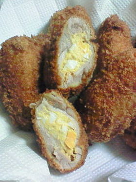 生姜焼きの豚肉で簡単たまごロール♪♪