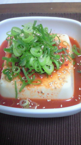 キムチの素で冷奴