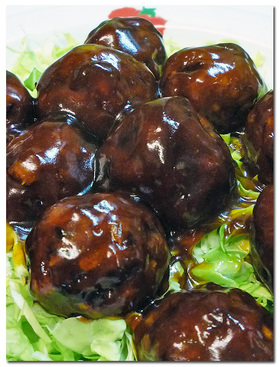♪ 甘酢あんかけ ♪ 中華風肉団子