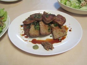 まぐろ漬けのパン粉焼き