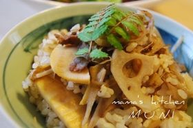 牛肉と根野菜の後!混ぜご飯